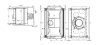 75x39 K II 2.0 alagút-üveges kandallótűztér fehér Keramott béléssel