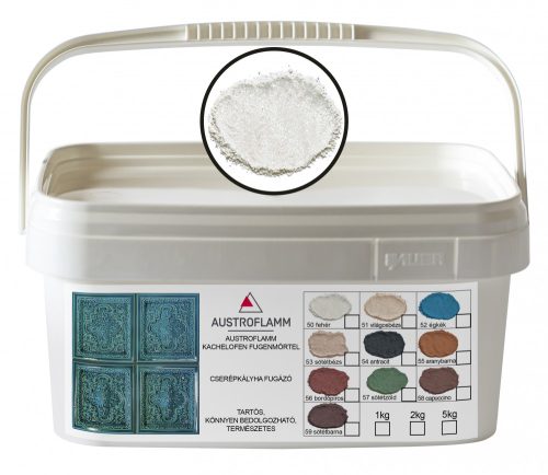 Austroflamm Fugenmörtel -  cserépkályha fugázó 5kg / vödör FEHÉR