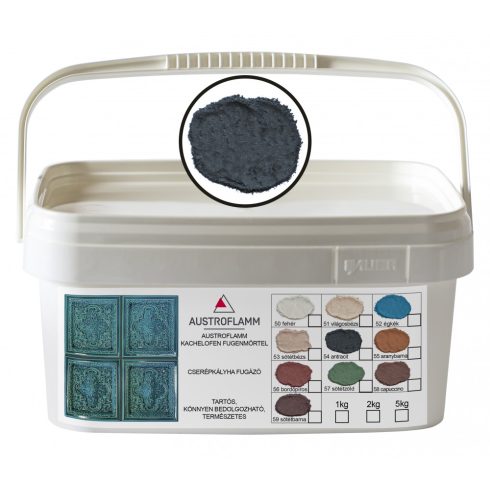 Austroflamm Fugenmörtel -  cserépkályha fugázó 1kg / vödör ANTRACITSZÜRKE