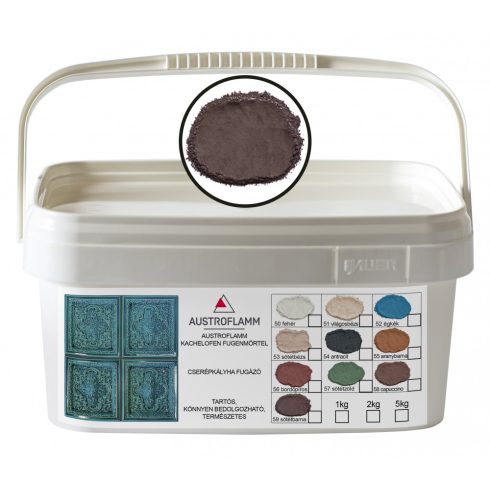Austroflamm Fugenmörtel -  cserépkályha fugázó 1kg / vödör SÖTÉTBARNA
