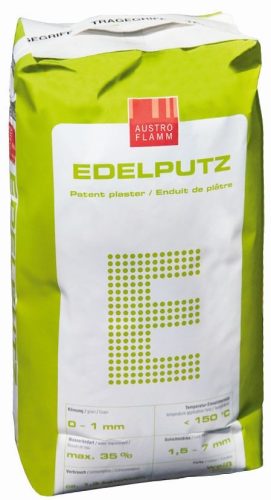 Austroflamm Edelputz 0-0,5 mm - fehér színű kályhás fedővakolat 20kg / zsák