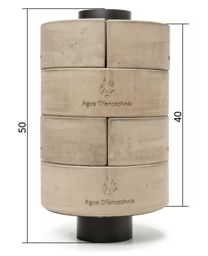 Füstcső hőtároló készlet 50 cm magas, 68kg, ø200