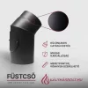 Füstcső könyök tisztítónyílással 45 fokos, ø160