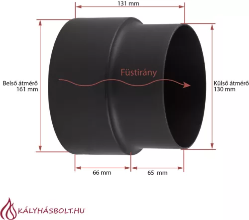 Füstcső szűkítő ø160->130