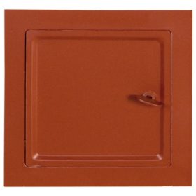 Kémény ajtó 18x18 cm vörös, dupla ajtóval