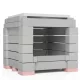 ÖkoSmart cserépkályha ökotűztér csomag 35x35x52 cm méretig - szürke
