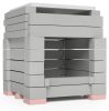 ÖkoSmart cserépkályha ökotűztér csomag 49x49x64 cm méretig - szürke