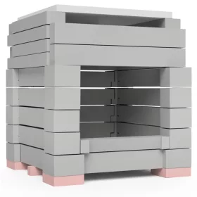   ÖkoSmart cserépkályha ökotűztér csomag 49x49x64 cm méretig - szürke