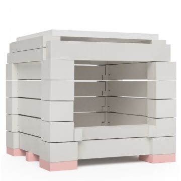   ÖkoSmart cserépkályha ökotűztér csomag 35x35x52 cm méretig - fehér