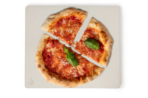 Pizzakő, kenyérsütő lap 40x30x2,5 cm + fa pizzalapát