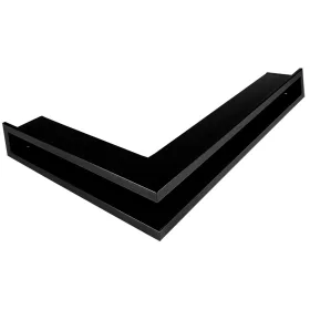   62x42x10  cm fekete balos minimál sarok kandalló szellőzőrács